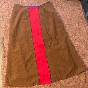 Anthropologie Vintage Color Block Skirt